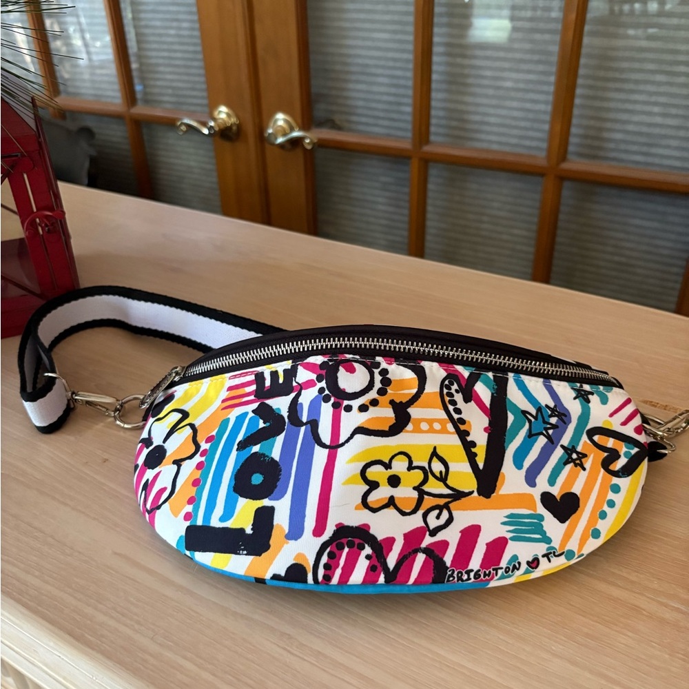 Brighton Multicolor Floral and Stripe Crossbody